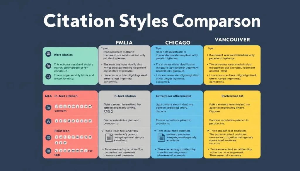 Citation Styles Comparison Chart