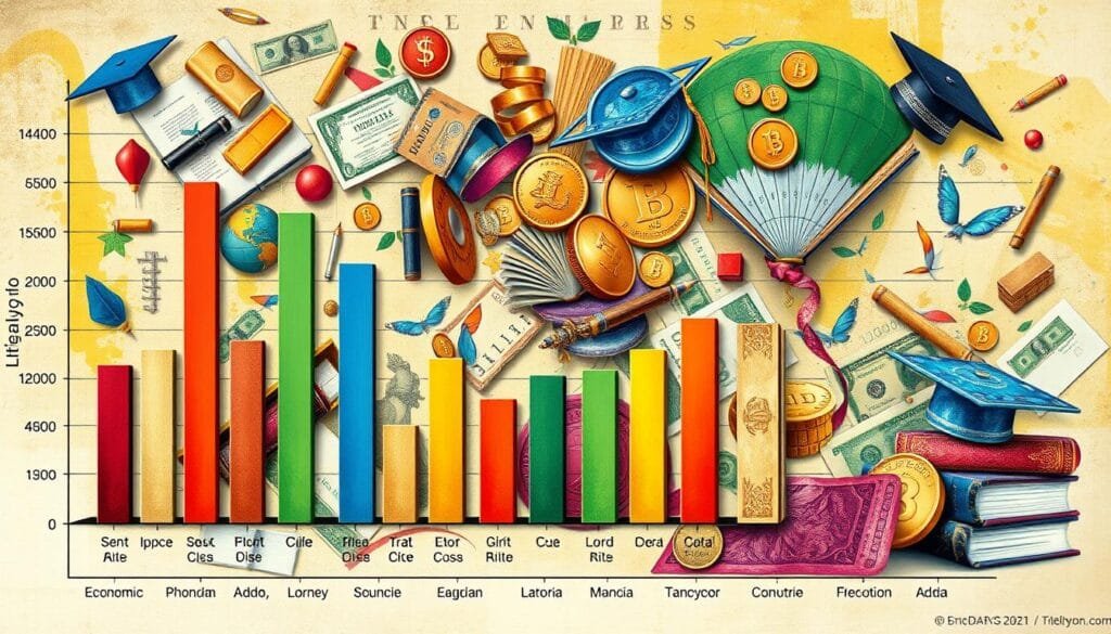 Economic Strength and Literacy Rate Chart