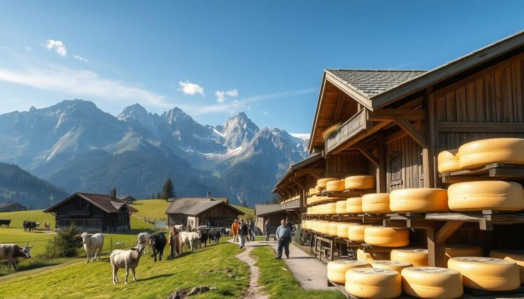 Swiss cheese production