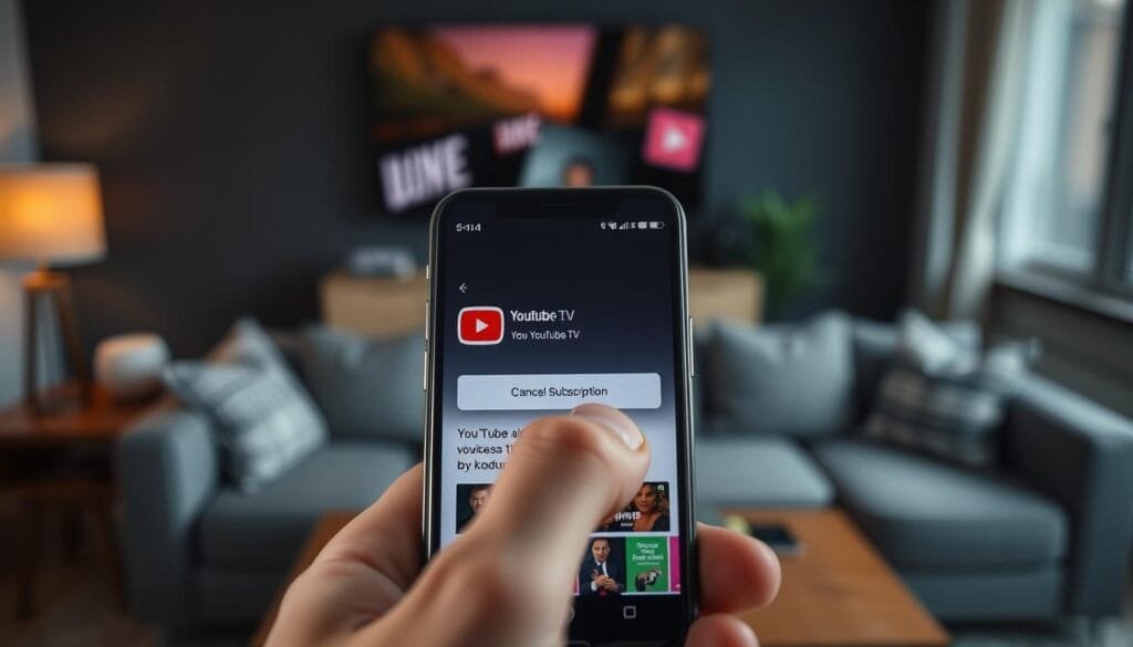 cancel YouTube TV on iOS