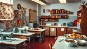 how was home economics taught in the 1950's